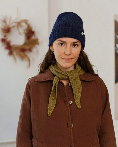 MATONA Matona Mütze | Beanie | aus Wolle und Baumwolle | GOTS-zertifiziert, Navy, – Produktbild 4 von 4
