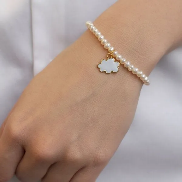 Paeoni Colors Paeoni Colors Wolken-Perlenarmband aus 18k Gold Vermeil, 925 Sterling Silber – Produktbild 2 von 4