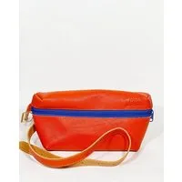 monday market monday market Bauchtasche Luca aus pflanzlich gegerbtem Büffel-Leder, Orange-blau, – Produktbild 1 von 1