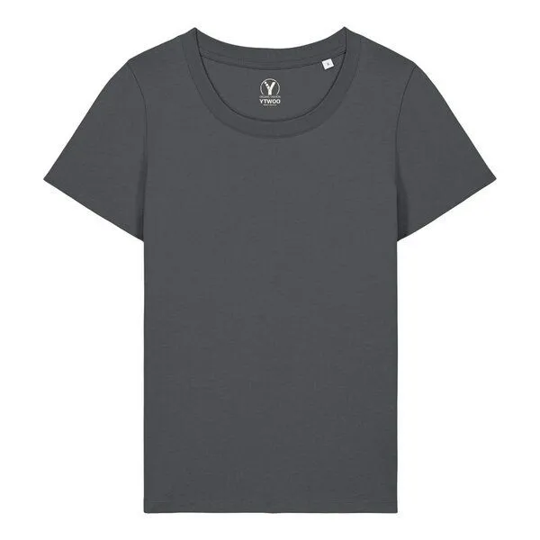 YTWOO YTWOO Mid-Light Damen T-Shirt Slim Fit, Anthrazit, – Produktbild 2 von 3