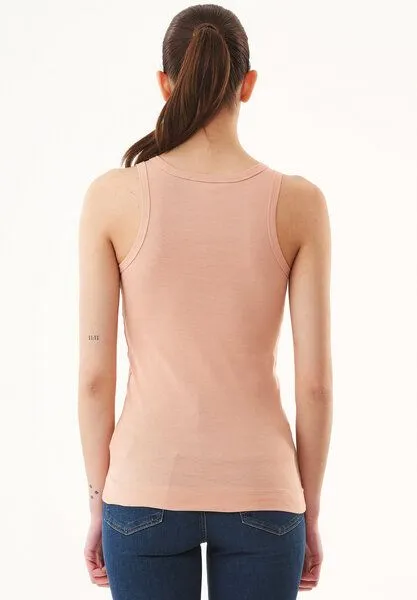 ORGANICATION ORGANICATION Geripptes Basic Top aus Bio-Baumwolle, Indian tan, – Produktbild 4 von 4
