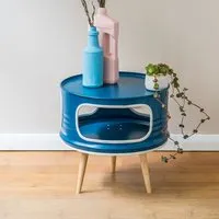 Lockengelöt Lockengelöt Little Betty Deckel ohne Ausguss Nachttisch Couchtisch aus kleinem Ölfass, Ocean blue, – Produktbild 2 von 3