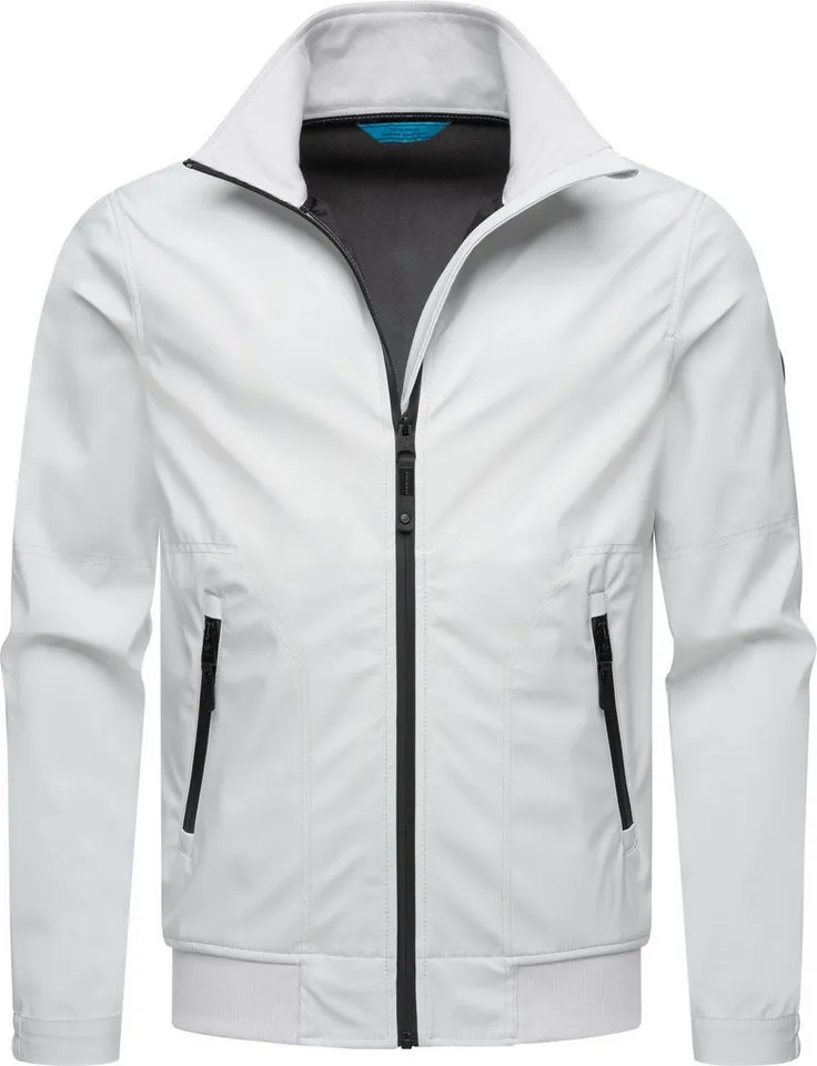 ragwear ragwear Outdoorjacke Collwie wasserdichte Herren Übergangsjacke mit hohem Kragen, Weiß, – Produktbild 2 von 4
