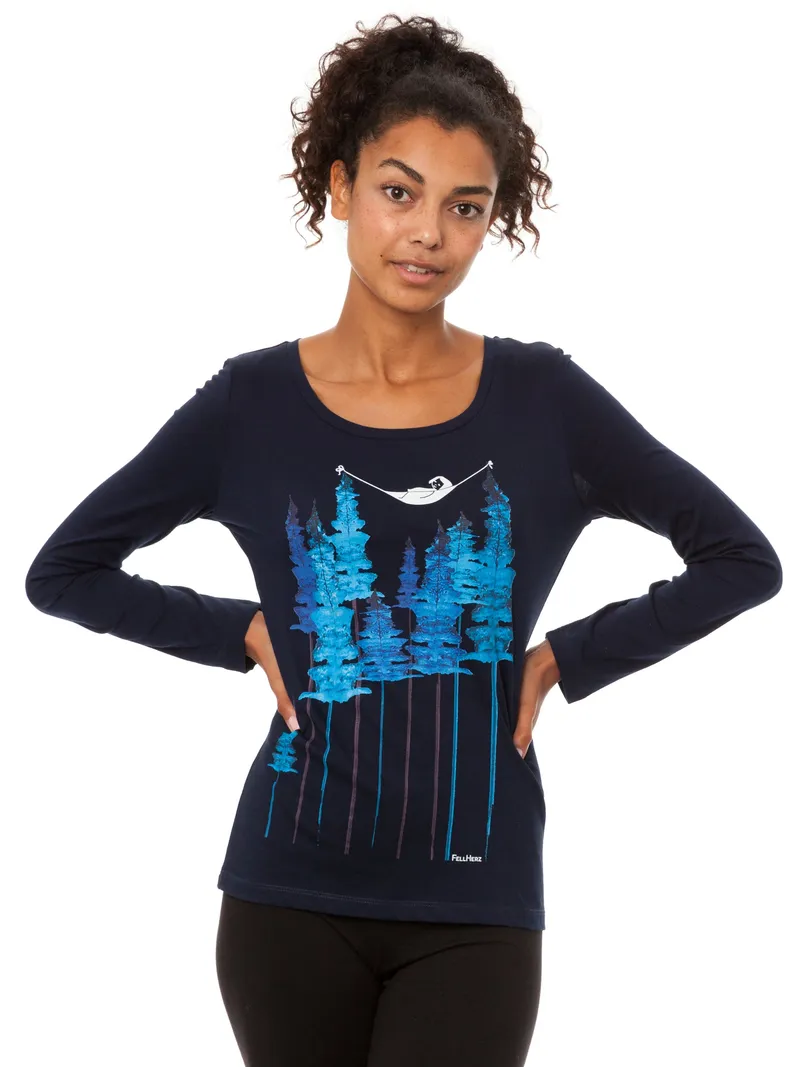 FellHerz Wood Longsleeve navy - S – Produktbild 1 von 1