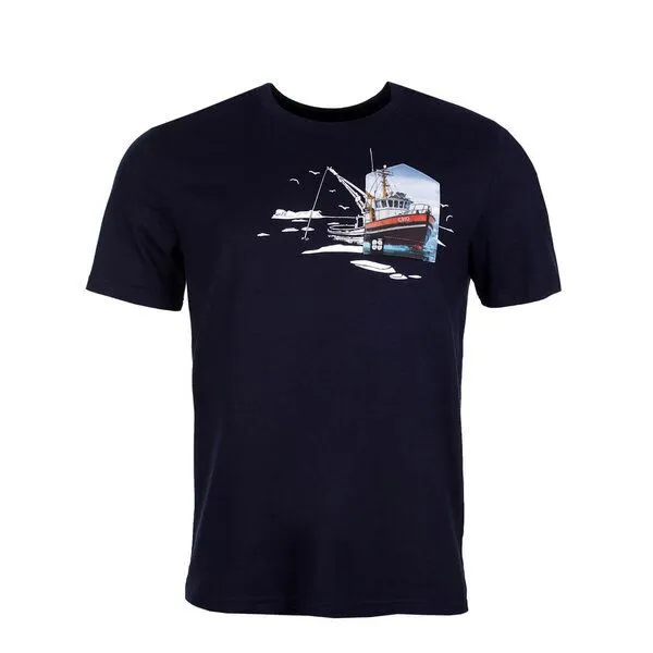 FÄDD FÄDD Herren T-Shirt Rundhals aus Bio-Baumwolle "Eiskutter BT", Navy, – Produktbild 1 von 4