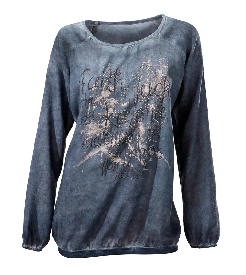 heine Shirtbluse, Jeansblau, – Produktbild 1 von 2