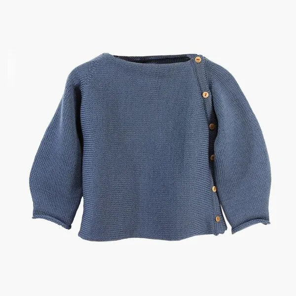 vincente vincente Schlüttli Babystrickjacke, Blau, – Produktbild 1 von 4