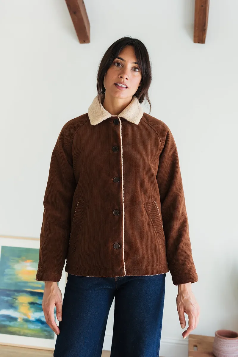 TWOTHIRDS TWOTHIRDS Damen vegan Jacke Misali Cappuccino, Braun, – Produktbild 1 von 2