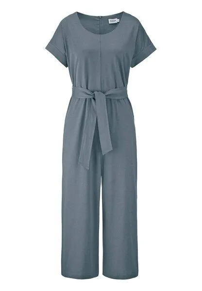 hessnatur hessnatur Jersey Jumpsuit Oversize aus reiner Bio-Baumwolle, Agavengrün, – Produktbild 3 von 4