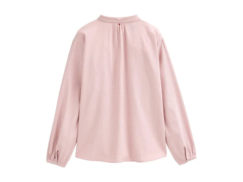 People Wear Organic People Wear Organic Flanell Langarm-Bluse Bio-Baumwolle (kbA) morganite kariert L, Rosa, – Produktbild 2 von 2