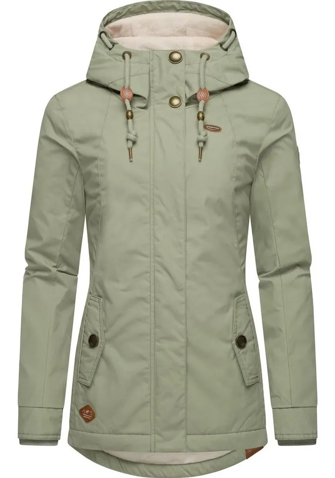 ragwear ragwear Winterjacke Monade Damen Winterparka mit Kapuze und m. Fleece gefüttert, Grün, – Produktbild 2 von 5