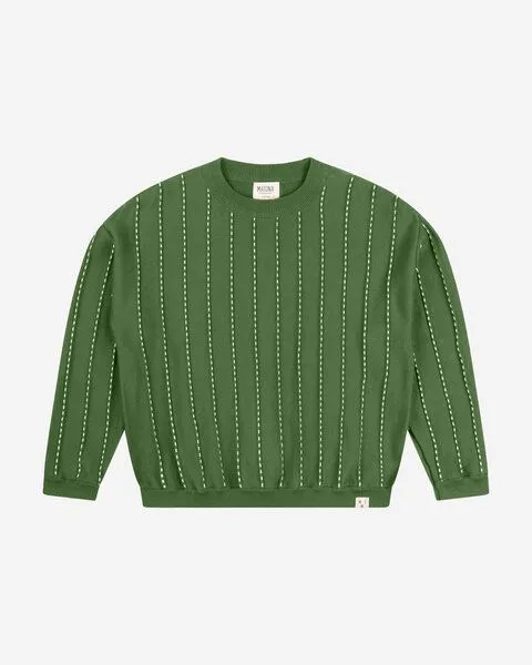 MATONA Matona Pullover | Striped Sweater | aus Bio-Baumwolle | GOTS-zertifiziert, Fir, – Produktbild 4 von 4