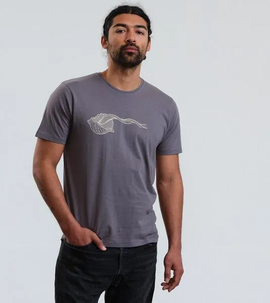 Gary Mash GARY MASH T-Shirt Muschel aus Biobaumwolle, Grau, – Produktbild 1 von 4