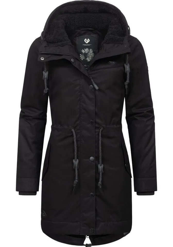 ragwear ragwear Winterjacke YM-Canny stylischer Damen Kurzmantel Parka mit Kapuze, Schwarz, – Produktbild 2 von 3