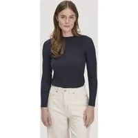 hessnatur hessnatur Strick Pullover Fitted aus TENCEL Lyocell mit Bio-Baumwolle, Marine, – Produktbild 1 von 1