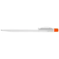 uma uma Kugelschreiber 'Pixel Recy' farbiger Drücker, weiß/orange – Produktbild 1 von 1