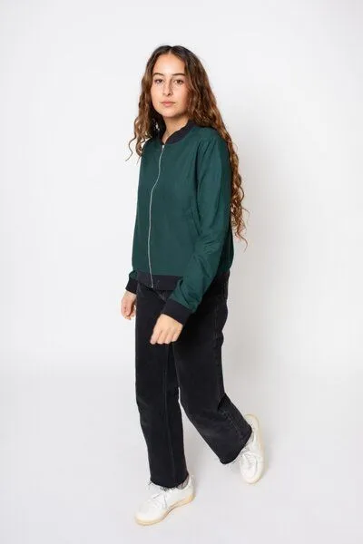 Zerum Zerum Ecovero Collegejacke Modell: Marry, Forest (grün), – Produktbild 2 von 4