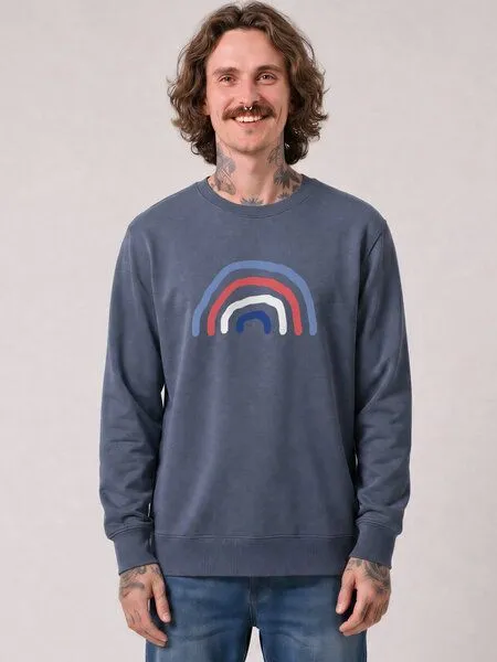 watapparel watapparel Sweatshirt Unisex Regenbogen, Blue grey, – Produktbild 2 von 2