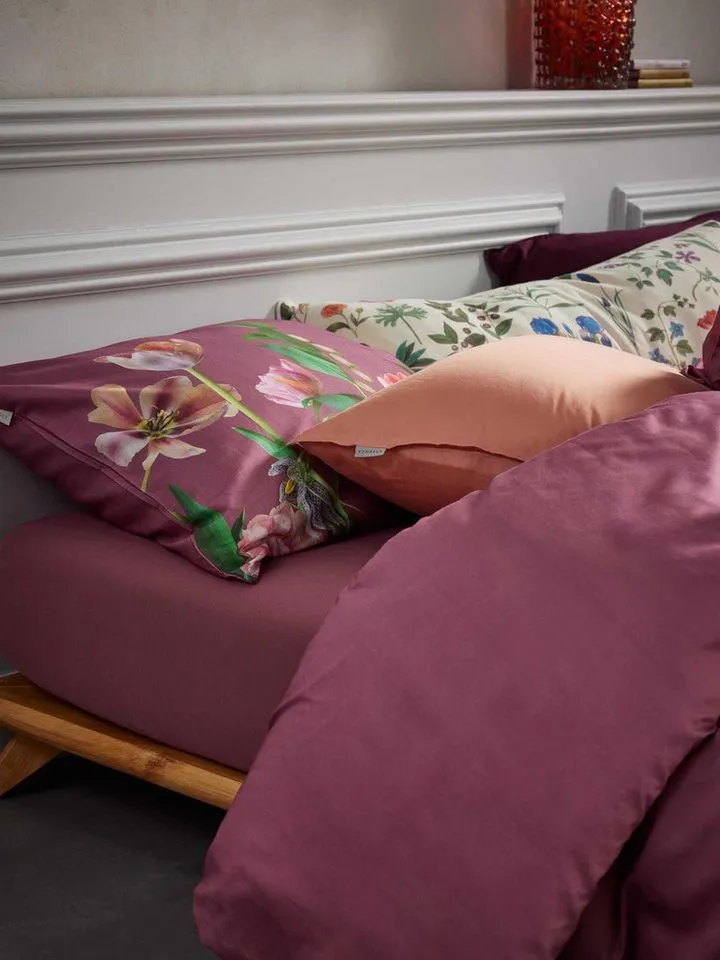 Essenza Bettwäsche Eloise, Satin, 2 teilig, mit floralem Muster, Rosa, – Produktbild 3 von 5
