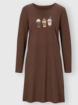 Comtessa Sleepshirt schoko-ecru-bedruckt – Produktbild 1 von 1