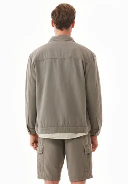ORGANICATION ORGANICATION Herren vegan Shirt Jacke Smokey Olivgrün – Produktbild 1 von 1