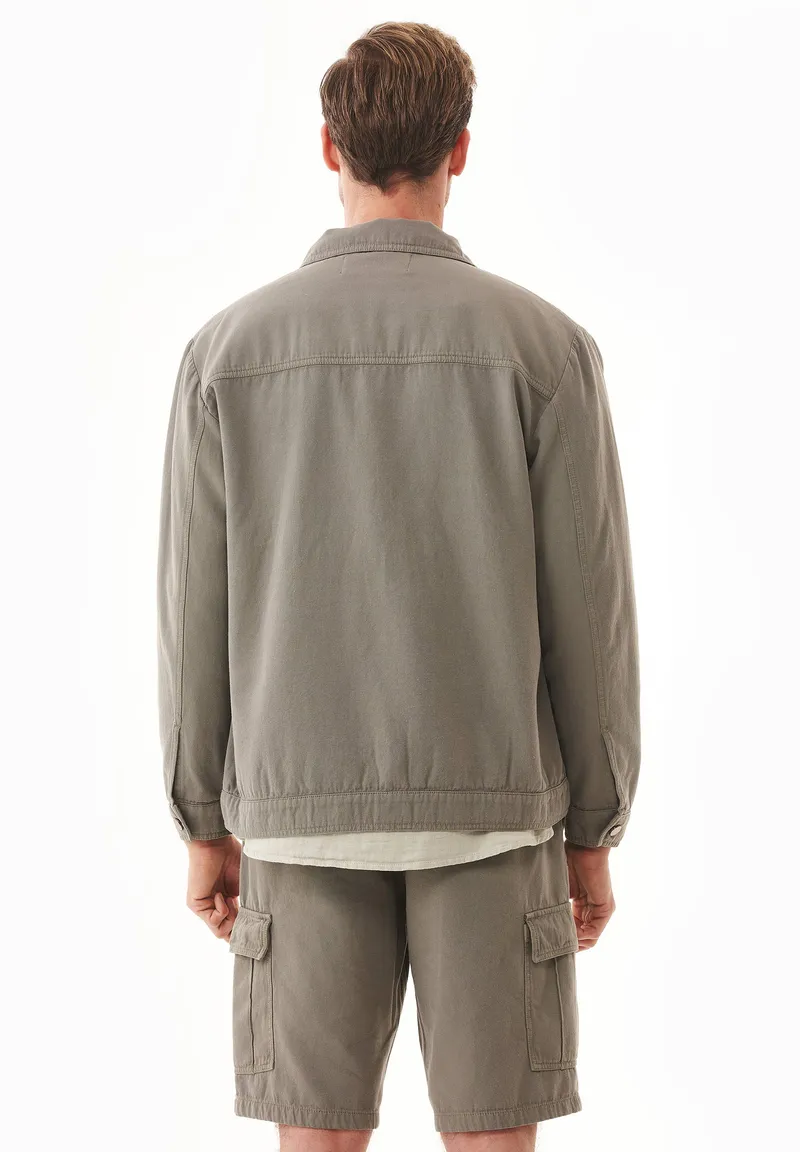 ORGANICATION ORGANICATION Herren vegan Shirt Jacke Smokey Olivgrün, Grün, – Produktbild 1 von 2