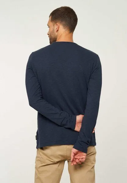 recolution Herren Slub Longsleeve aus Bio-Baumwolle - MACA - recolution, Dark navy (blau), – Produktbild 4 von 8