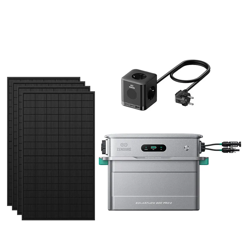 Zendure Deutschland Zendure Tragbare Powerstation | Robuste Mobile & Backup-Energie, SolarFlow 800 Pro 2 + Off-Grid-Steckdosenleiste / 4*515W Bifaziale (2678Wp Max) – Produktbild 1 von 1