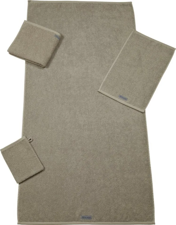 Ross Ross Gästehandtücher Selection, Frottier (6-St), 100 % Bio-Baumwolle, Grau, – Produktbild 3 von 6