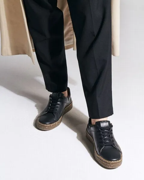 AGAZI AGAZI JACOB - apple leather sneakers, Black, – Produktbild 3 von 4