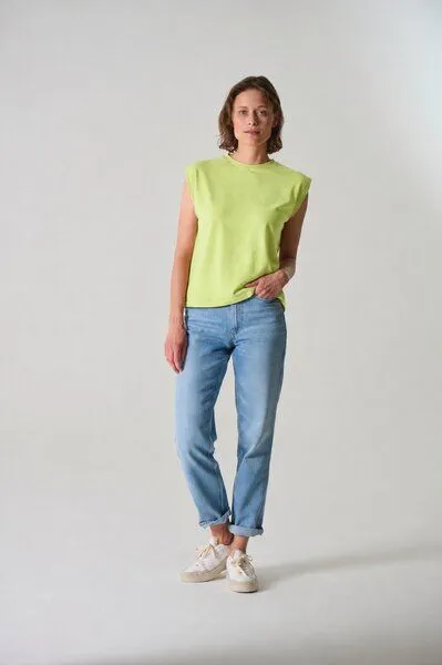 HempAge HempAge Damen ärmelloses T-Shirt Hanf/Biobaumwolle, Lind(grün), – Produktbild 2 von 4