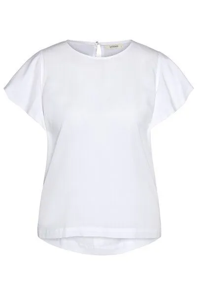 Wunderwerk Wunderwerk Damen Bluse aus Lyocell (TENCEL) "Volant blouse 1/2 TENCEL", Weiß (100 white), – Produktbild 2 von 3