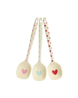 RICE RICE Kochlöffel Rice Melamin Kochlöffel 3er-SET - Herz Print – Produktbild 1 von 1