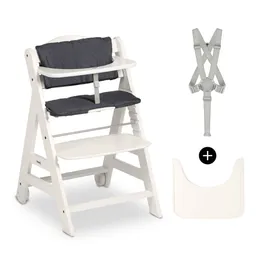 Hauck Beta+ Evolutionärer Hochstuhl mit Kissen und Tablett - White – Produktbild 1 von 1