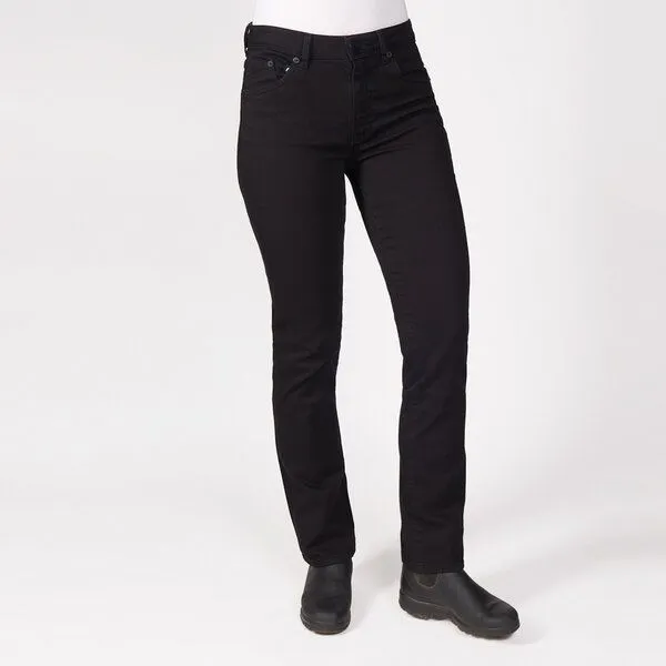 fairjeans fairjeans schwarze Basic-Jeans STRAIGHT BLACK, gerades Bein, mittelhoher Bund, Biobaumwolle, Schwarz, – Produktbild 2 von 4