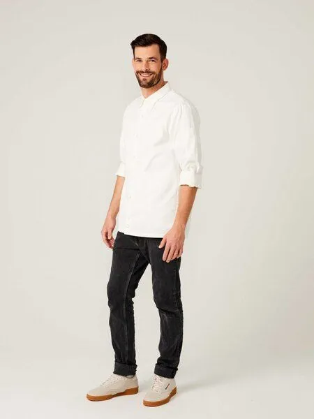 KAYA&KATO KAYA&KATO Kochhemd Herren langarm SOROTI, White, – Produktbild 2 von 3