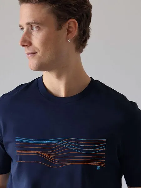 Kultgut Kultgut Artdesign Biofair- Klassik T-Shirt / Still Sundown, Navy, – Produktbild 5 von 8