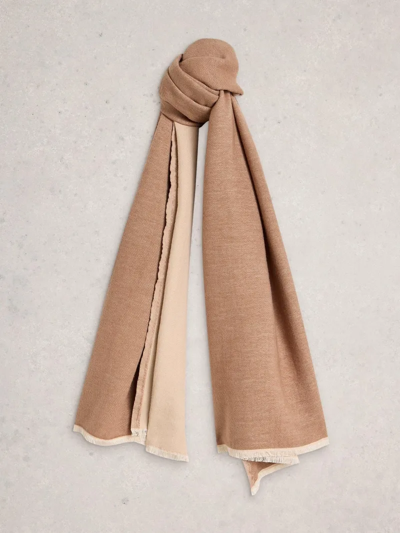 White Stuff Mittelschwerer Schal Selma - Einheitsgröße, Blasses elfenbein, – Produktbild 1 von 3