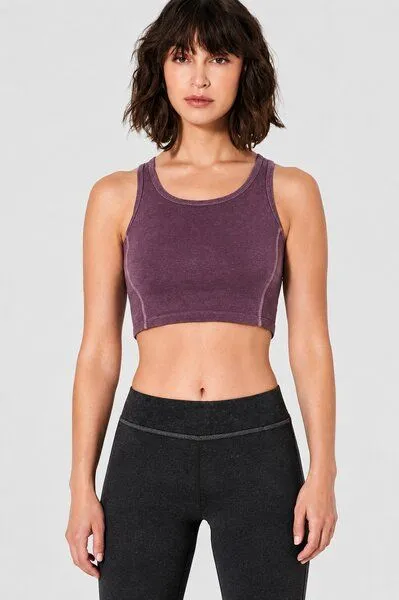 HempAge Hempage Damen Yoga Top Hanf/Bio-Baumwolle, Purple-175, – Produktbild 2 von 4