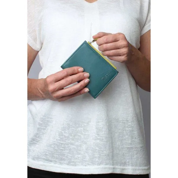 Vargu Vargu Echtleder Geldbörse SINE 1, Teal green - sage green, – Produktbild 3 von 3