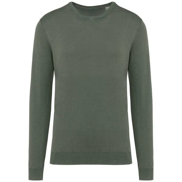 Greenspired Greenspired Umweltfreundlicher ausgewaschenes Herrensweatshirt 285g/m² S-3XL 100 % Biobaumwolle, Verwaschenes khaki, – Produktbild 1 von 1