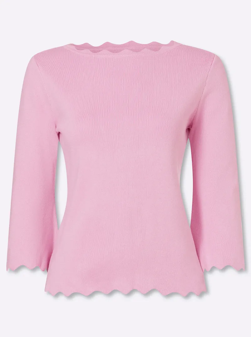 heine Feinstrickpullover rosé, Rosé, – Produktbild 1 von 2