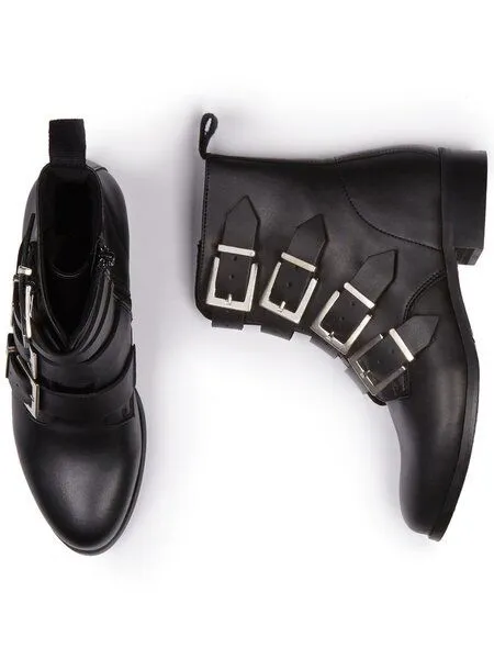 Will's Vegan Shop Will's Vegan Shop 4-Riemen-Biker-Stiefel – Produktbild 1 von 1