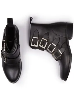 Will's Vegan Shop Will's Vegan Shop 4-Riemen-Biker-Stiefel – Produktbild 1 von 1