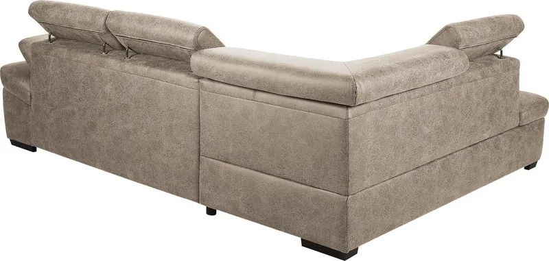 exxpo - sofa fashion Ecksofa Salerno, Funktionssofa, hoher Sitzkomfort, Breite 268cm, L-Form, inkl. Kopf- und Armteilverstellung, wahlweise mit Bettfunktion, Braun, – Produktbild 1 von 4