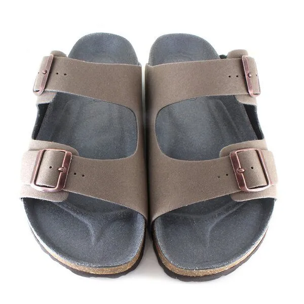 Vegetarian Shoes Vegetarian Shoes Vegane Sandale - Two Strap Sandal Fake Suede (Stone) – Produktbild 3 von 3