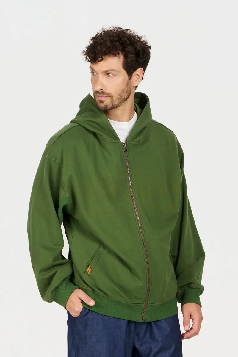 KOMODO KOMODO Herren vegan Kapuzenpulli Luca Grün, Grün, – Produktbild 2 von 2