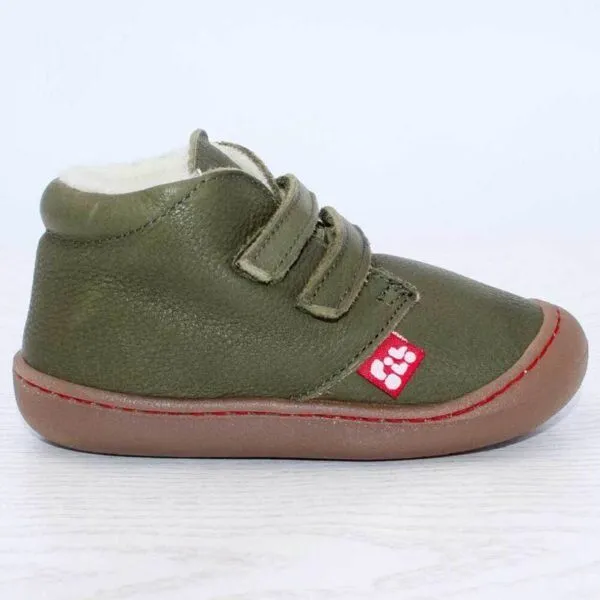 Pololo Pololo Lauflern-Winterschuh "Nino" mit weichem Wollfutter (Bio), Grün, – Produktbild 3 von 4