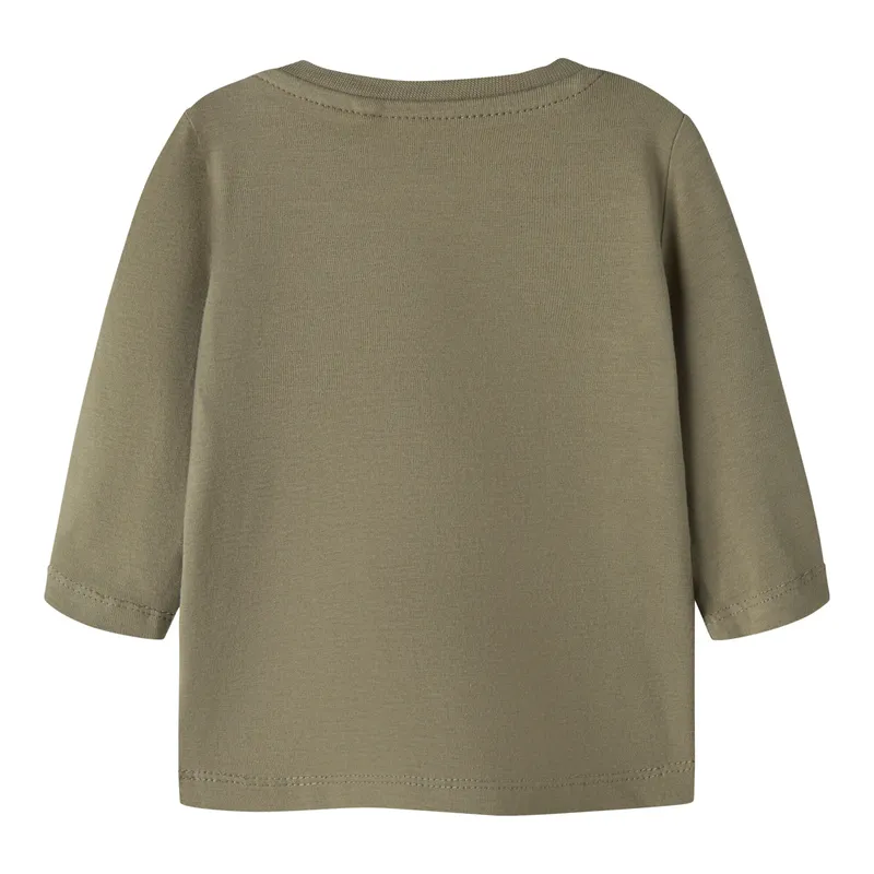 name it Name It Shirt langarm Bär Be wild, Khaki, – Produktbild 1 von 1