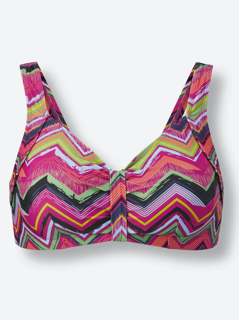 feel good Bikini-Oberteil magenta-gemustert, Magenta-gemustert, – Produktbild 2 von 2
